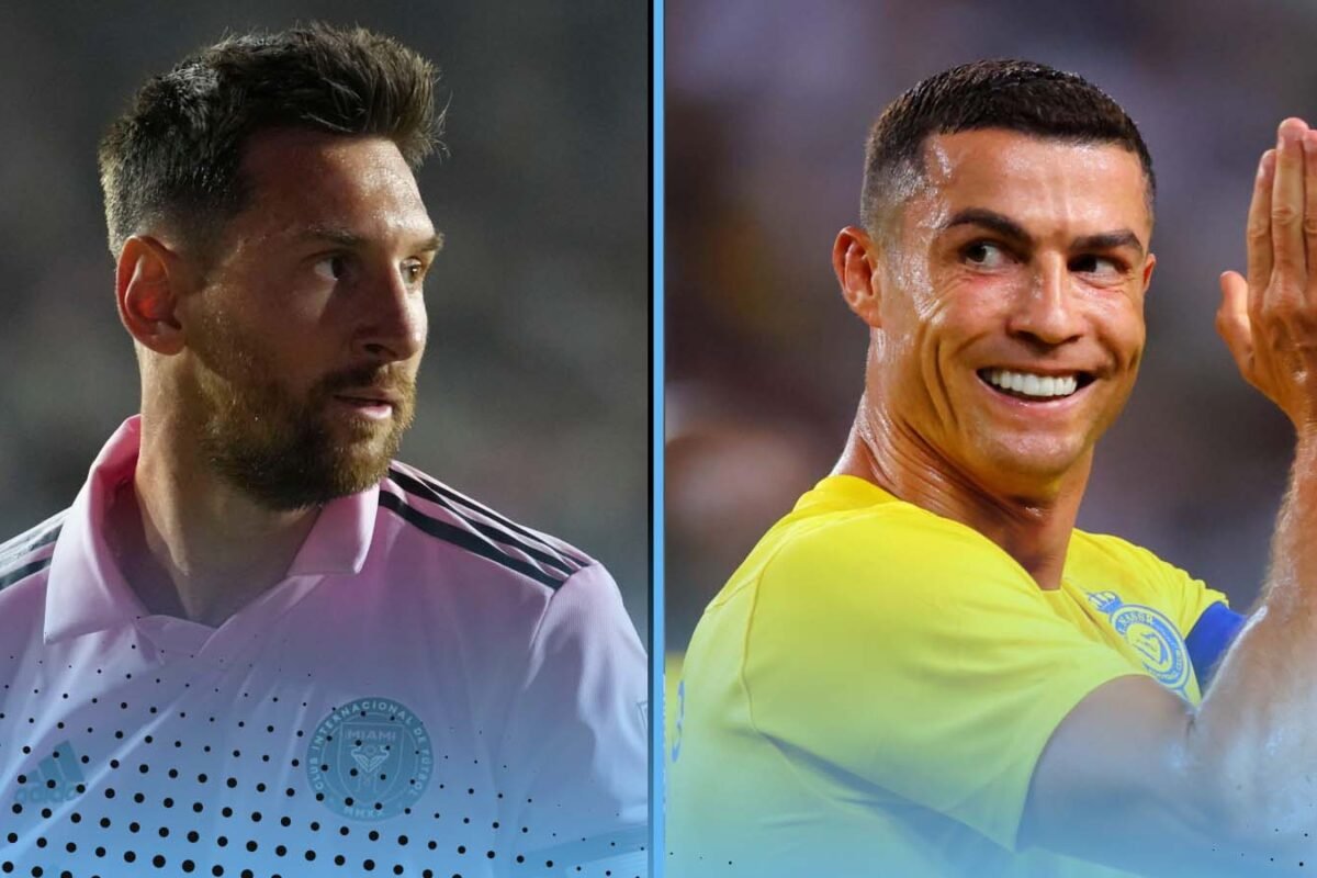 Who scored 40 objectives quickest for Inter Miami & Al-Nassr?