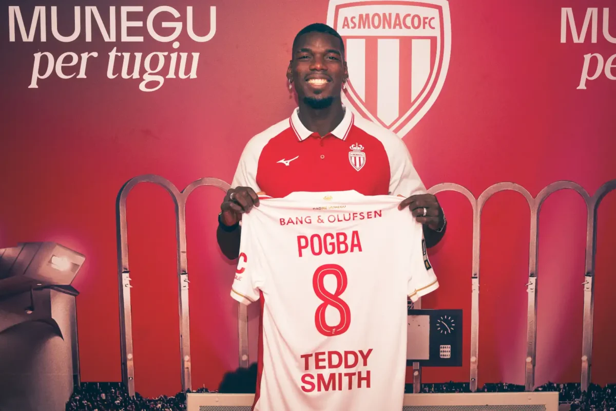 Paul Pogba completes Monaco transfer and chooses iconic quantity 8 shirt