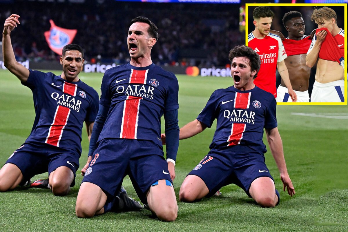 Arsenal undergo Champions League heartache as Paris Saint-Germain’s Ballon d’Or contender breaks spectacular document