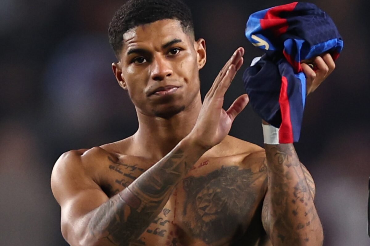 Marcus Rashford seen as Barcelona participant for first time in weird leaked switch unveiling
