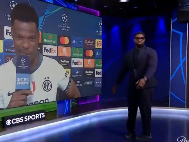 Micah Richards walks out of CBS studio after Inter Milan star’s savage remark leaves co-hosts in hysterics