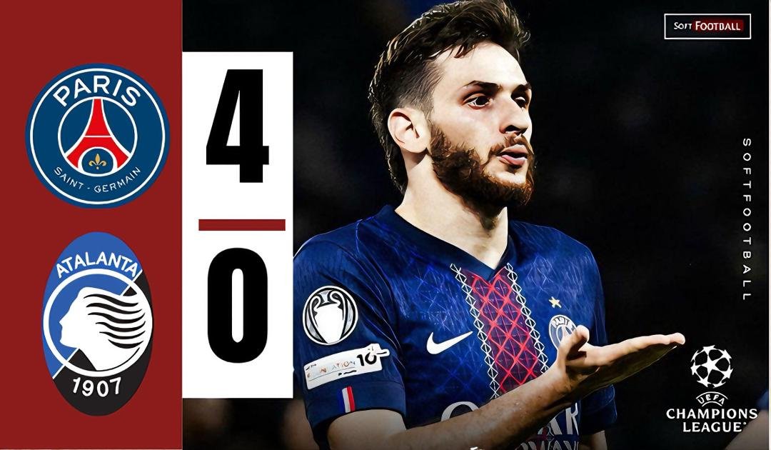 Paris Saint-Germain 4-0 Atalanta; French champions proceed European dominance – Softfootball