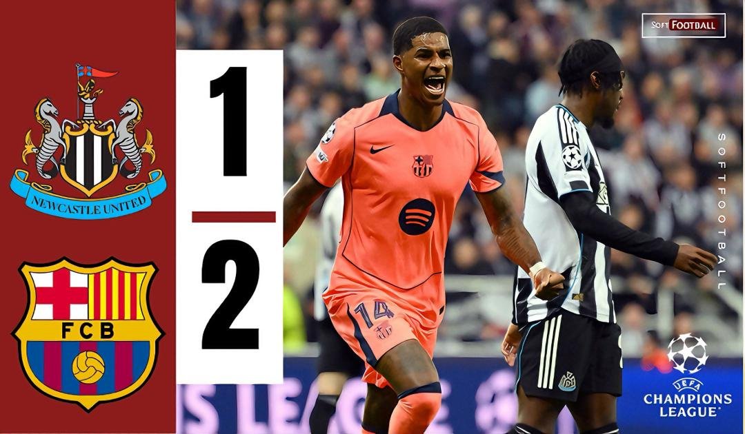Rashford Brace Fires Barcelona to 2-1 Champions League Win at Newcastle – Softfootball