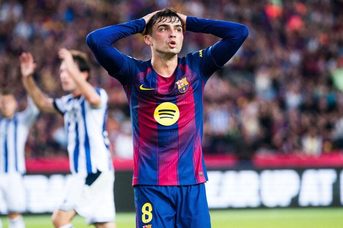 Pedri’s single-foot triple contact ability broke two opponents in an insant