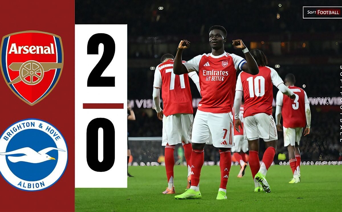 Nwaneri and Saka Fireplace Arsenal Previous Brighton in 2-0 Carabao Cup Win – Softfootball
