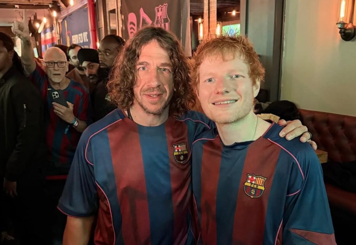 Music celebrity Ed Sheeran and Barcelona legend Carlos Puyol take pleasure in El Clasico – Softfootball