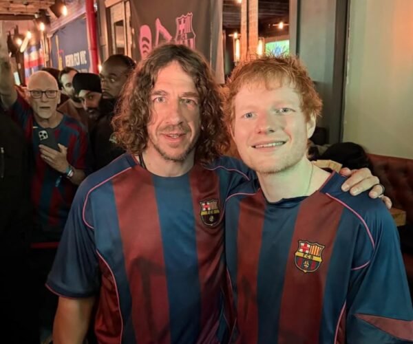 Music celebrity Ed Sheeran and Barcelona legend Carlos Puyol take pleasure in El Clasico – Softfootball
