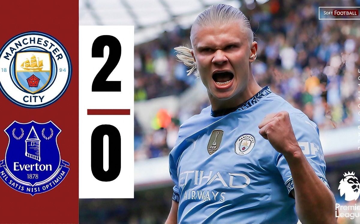 Erling Haaland scores twenty third objective of the season as Manchester Metropolis beat Everton – Softfootball