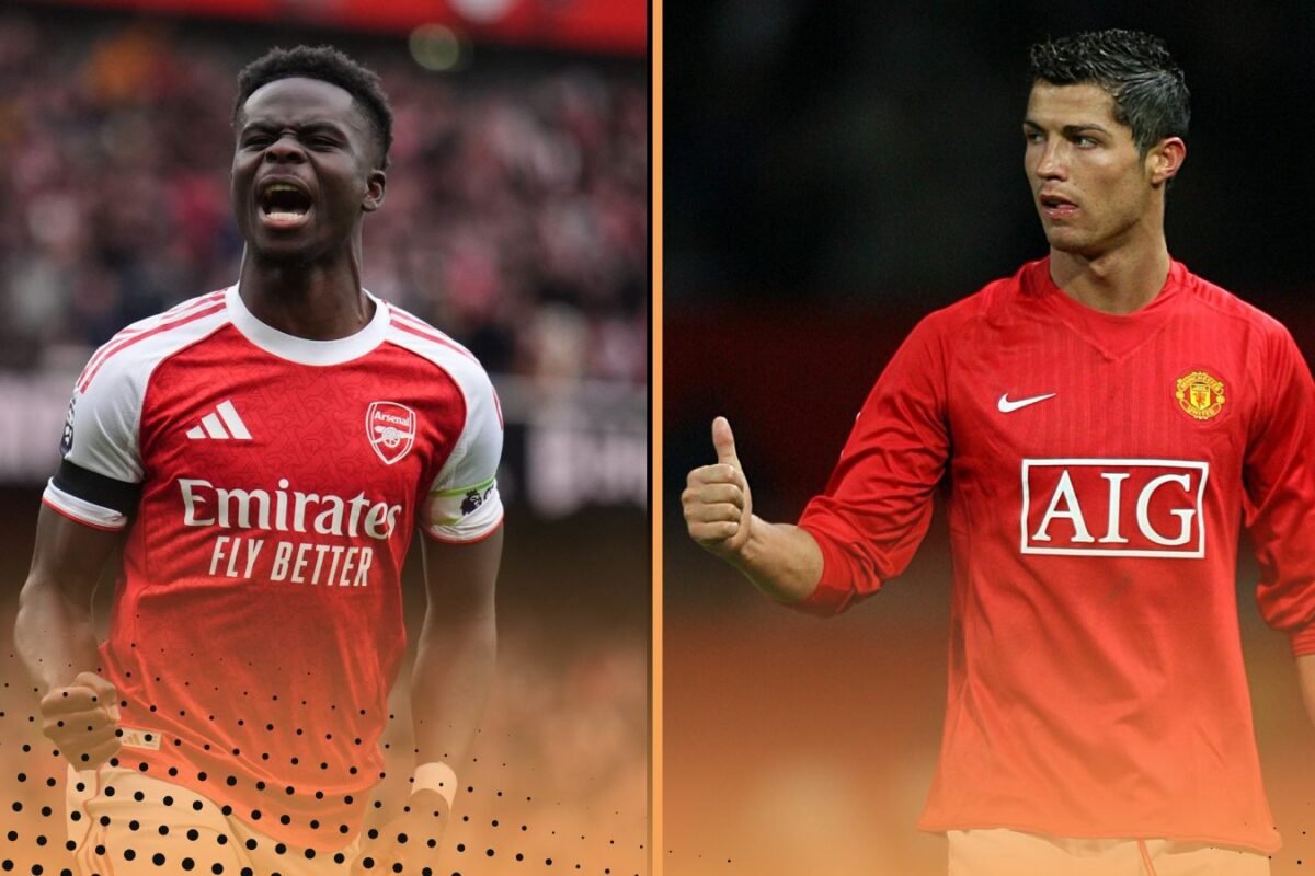 Bukayo Saka’s 100 G/A milestone in comparison with his idol Cristiano Ronaldo