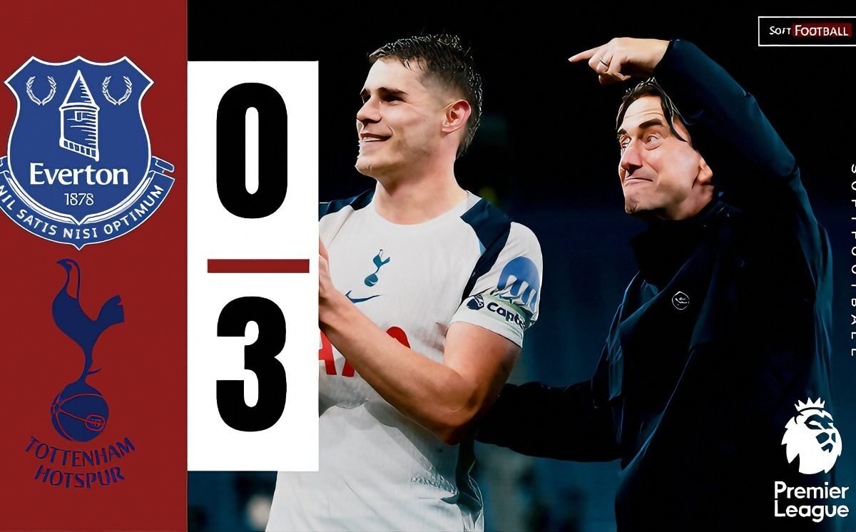 Van de Ven Shines as Spurs Crush Everton 3-0 to Break Hill Dickinson Hoodoo – Softfootball