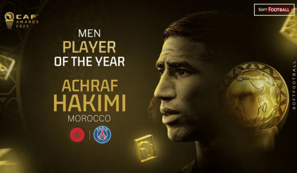 Achraf Hakimi Thanks Followers and Household After Historic CAF Award Win – Softfootball