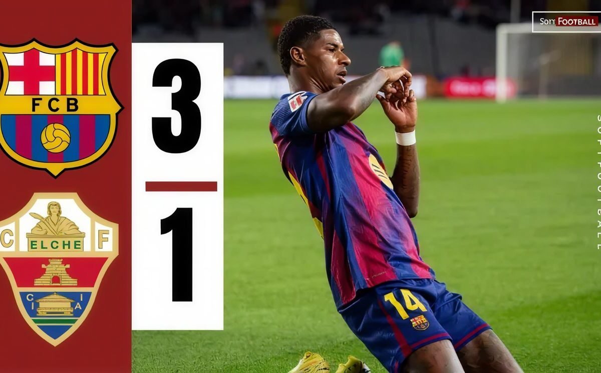 Barcelona Edge Elche 3-1 as Yamal and Rashford Shine to Shut Hole on Actual Madrid – Softfootball