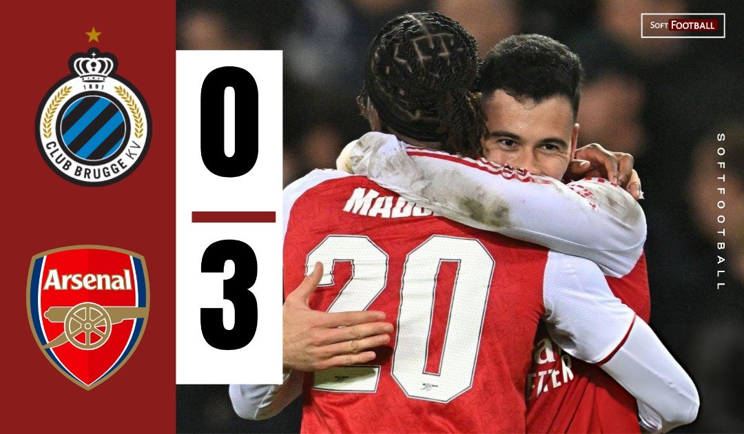 Arsenal Preserve Good UCL File with 3-0 Win Over Membership Brugge – Softfootball