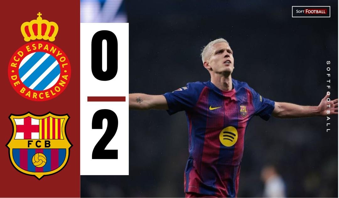 Late targets from Dani Olmo and Robert Lewandowski hand Barcelona robust win over Espanyol – Softfootball