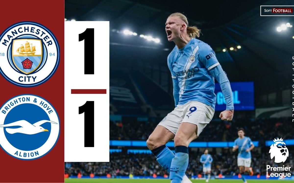 Man Metropolis Drop Factors Once more After 1-1 Draw with Brighton – Softfootball