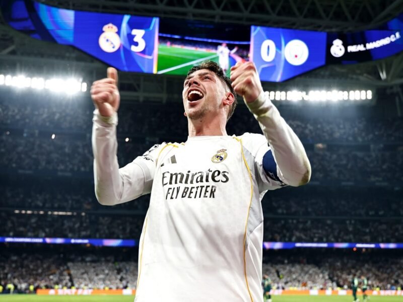 Title each participant with a knockout stage hat-trick