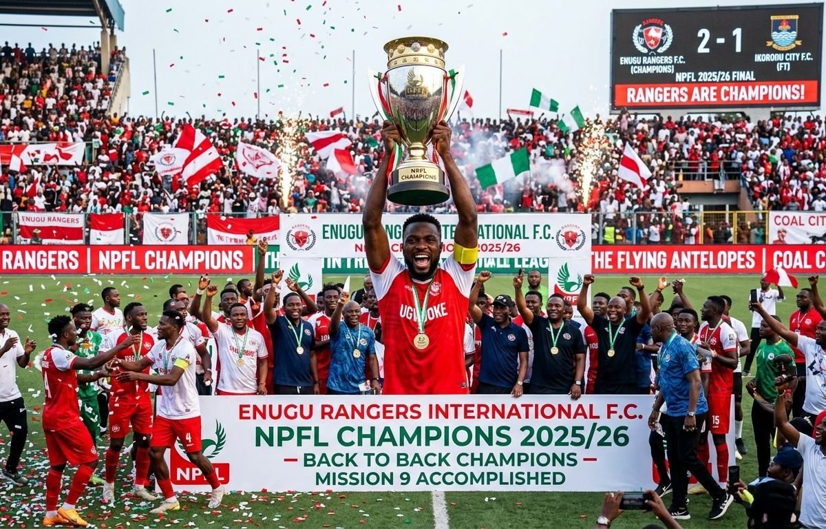 Enugu Rangers Worldwide Seal NPFL 2025/26 Title With Ultimate‑Day Victory in Lagos – Softfootball