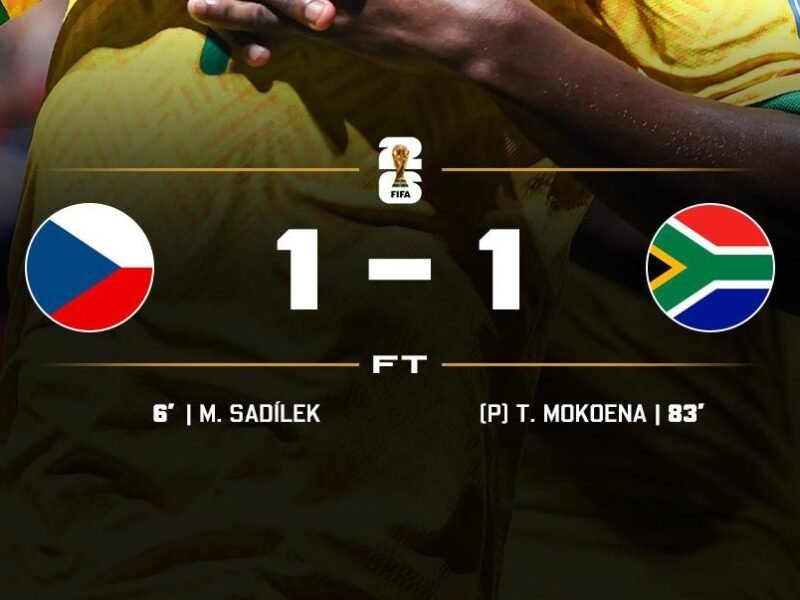 Czechia had been held to a 1-1 draw by South Africa of their 2026 FIFA World Cup Group A conflict – Softfootball