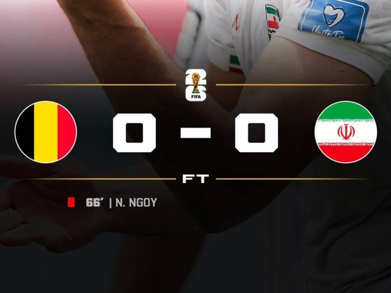 Belgium and Iran performed out a 0-0 draw of their second group sport of the 2026 FIFA World Cup – Softfootball