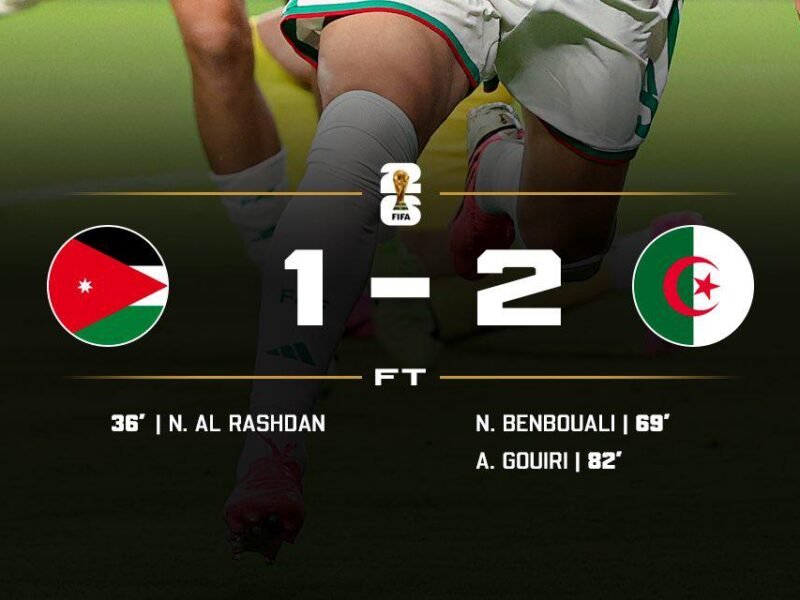 Algeria Preserve World Cup Hopes Alive With 2-1 Win Over Jordan – Softfootball