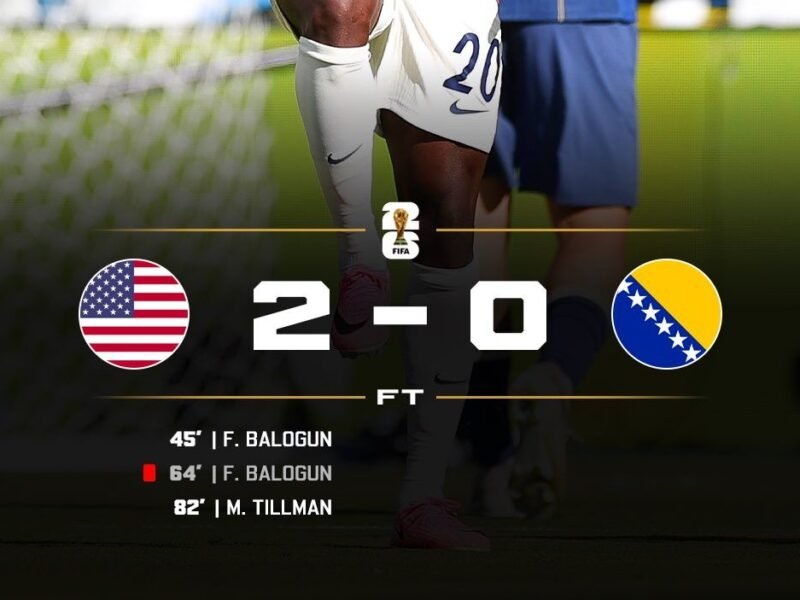 USA Beat Bosnia Regardless of Balogun Crimson Card To Set Up Belgium Showdown – Softfootball