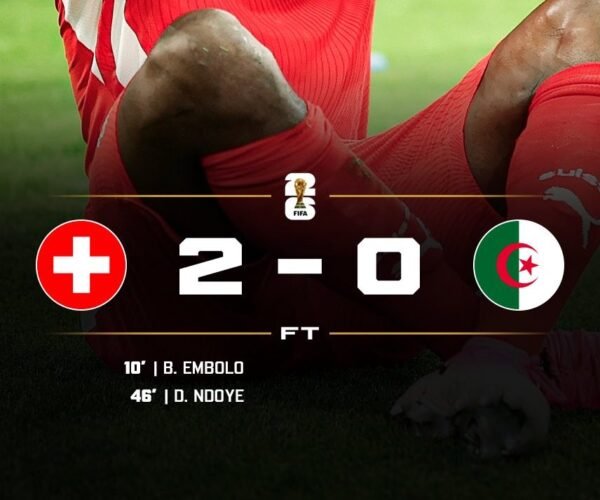 Switzerland Break 88-Yr World Cup Knockout Drought With Algeria Win – Softfootball