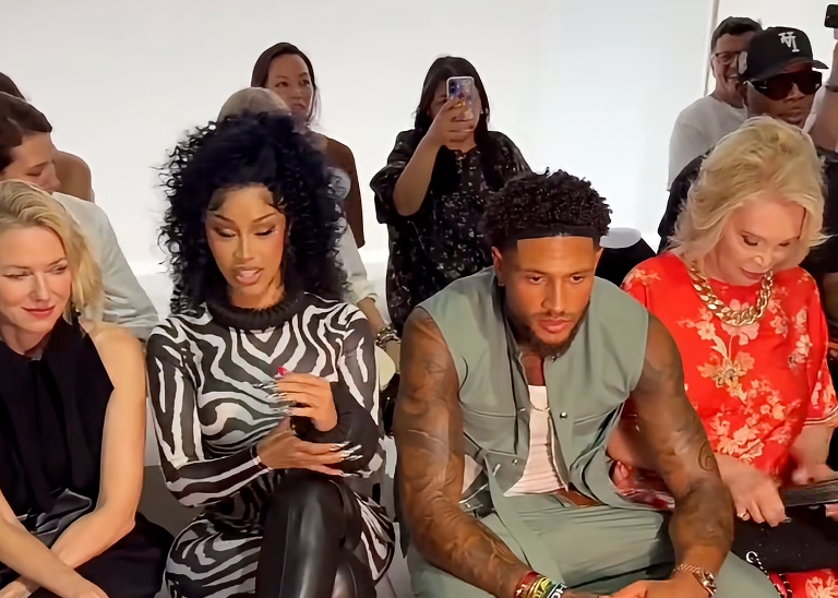 Maduka Okoye Noticed Sitting Beside Cardi B at Paris Vogue Week Haute Couture Present – Softfootball
