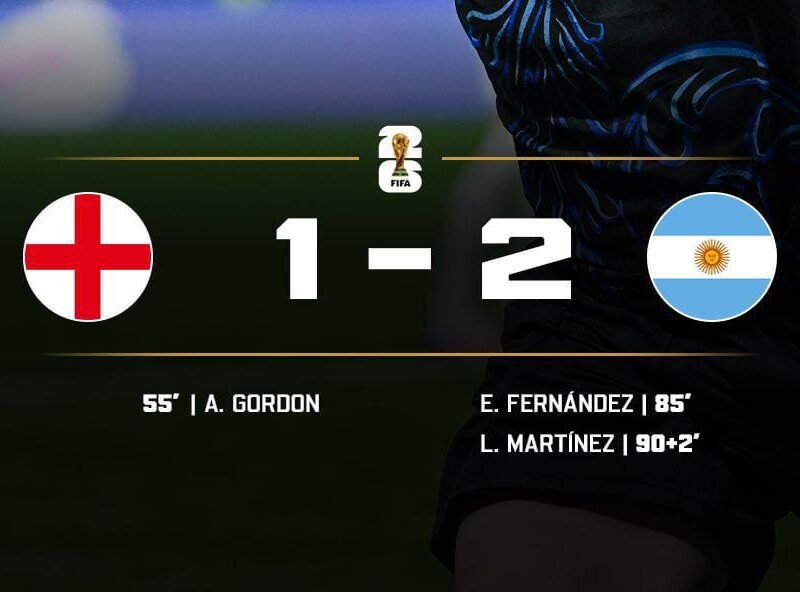Argentina Beat England 2-1 to Attain World Cup Remaining – Softfootball