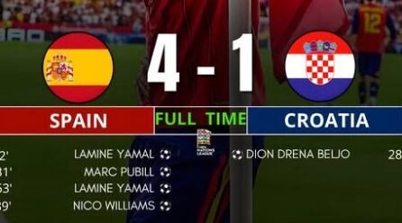 Spain Beat Croatia 4-1 as Yamal Shines in Nations League Win