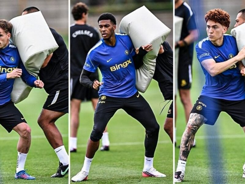 Chelsea prepare with rugby pads forward of Arsenal showdown
