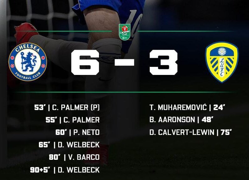 Chelsea staged a outstanding comeback from to beat Leeds United 6-3 within the Carabao Cup