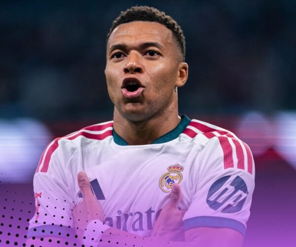 Kylian Mbappe scores two as Golden Boot race with Raphinha continues