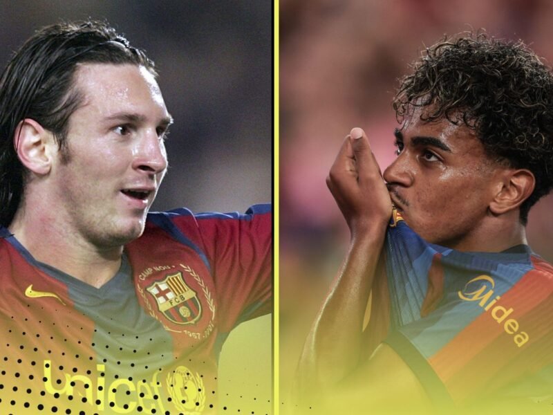 Who scored 50 targets for Barcelona quickest?