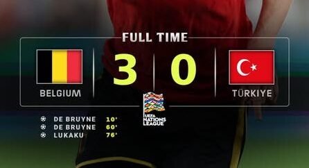 Belgium Beat Türkiye 3-0 as De Bruyne Scores Twice