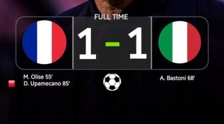 Olise Scores Beautiful Objective as France Draw 1-1 With Italy