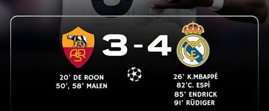 Actual Madrid Stage Late Comeback to Beat Roma as Rüdiger Seals Dramatic Win