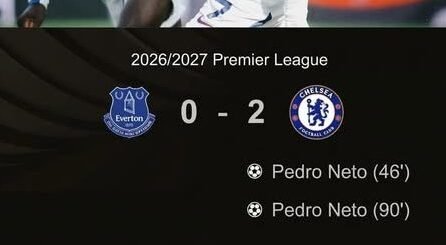 Chelsea Beat Everton 2–0 as Pedro Neto Scores Twice in Dramatic Late End